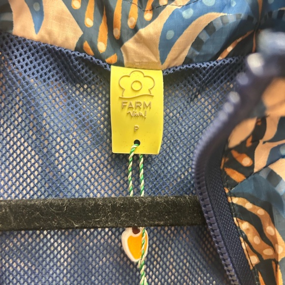 NWT FARM Rio Multicolor Patterned Windbreaker Jacket Size S - Picture 6 of 9
